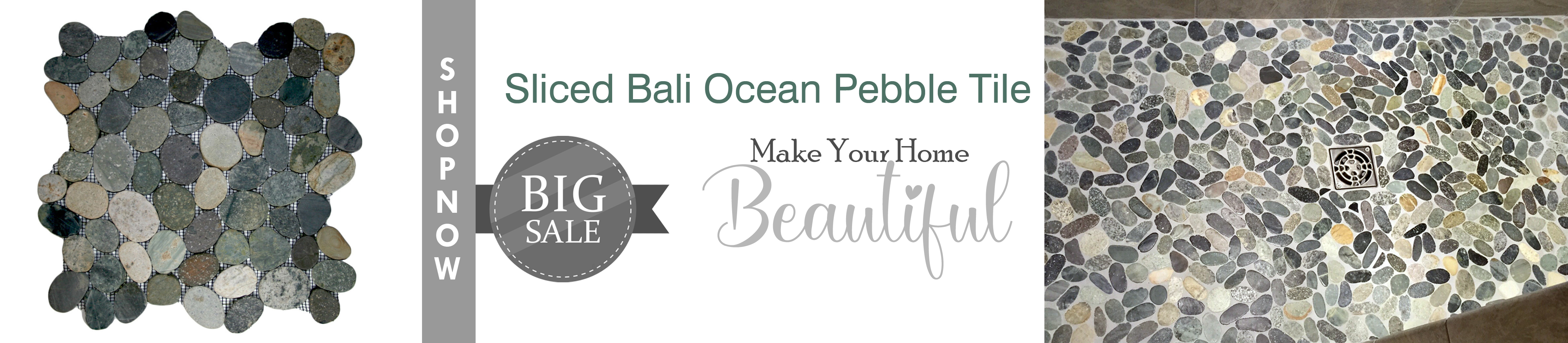 Sliced Bali Ocean Pebble Tile